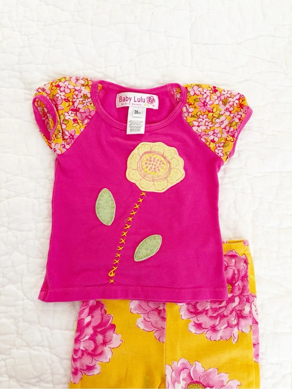24m baby Lulu by Erin Murphy vintage 90s floral outfit